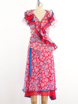 Koos Van Den Akker Wrap Style Floral Ensemble Suit arcadeshops.com