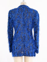 Krizia Blue Tinsel Jacket Jacket arcadeshops.com