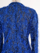 Krizia Blue Tinsel Jacket Jacket arcadeshops.com