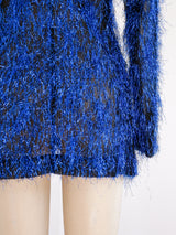 Krizia Blue Tinsel Jacket Jacket arcadeshops.com
