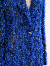 Krizia Blue Tinsel Jacket Jacket arcadeshops.com