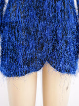 Krizia Blue Tinsel Jacket Jacket arcadeshops.com