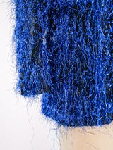 Krizia Blue Tinsel Jacket Jacket arcadeshops.com