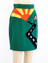 Moschino Sunset Motif Skirt Bottom arcadeshops.com