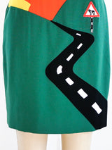 Moschino Sunset Motif Skirt Bottom arcadeshops.com