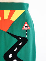Moschino Sunset Motif Skirt Bottom arcadeshops.com