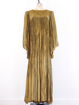 Sage Green Pleated Dress Dress arcadeshops.com