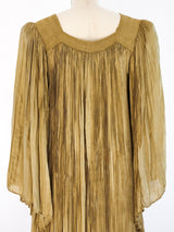 Sage Green Pleated Dress Dress arcadeshops.com