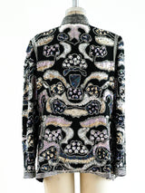 Sequin and Bead Embellished Silk Jacket Jacket arcadeshops.com
