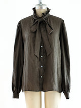 Yves Saint Laurent Paisley Blouse Top arcadeshops.com