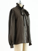 Yves Saint Laurent Paisley Blouse Top arcadeshops.com