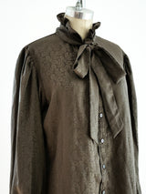 Yves Saint Laurent Paisley Blouse Top arcadeshops.com