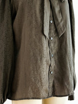 Yves Saint Laurent Paisley Blouse Top arcadeshops.com