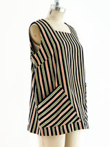 Striped Corduroy Sleeveless Top Top arcadeshops.com