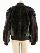 Koos Van Den Akker Patchwork Fur Bomber Jacket arcadeshops.com