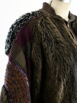 Koos Van Den Akker Patchwork Fur Bomber Jacket arcadeshops.com