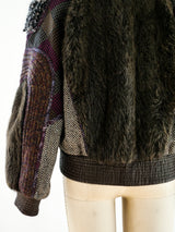 Koos Van Den Akker Patchwork Fur Bomber Jacket arcadeshops.com