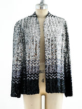 Ombre Silver Sequin Jacket Jacket arcadeshops.com
