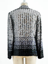 Ombre Silver Sequin Jacket Jacket arcadeshops.com