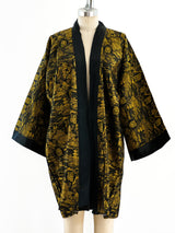 Gold Jacquard Chinese Robe Jacket arcadeshops.com