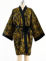 Gold Jacquard Chinese Robe Jacket arcadeshops.com