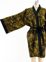 Gold Jacquard Chinese Robe Jacket arcadeshops.com
