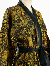 Gold Jacquard Chinese Robe Jacket arcadeshops.com