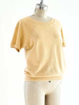 Butter Yellow Short Sleeve Sweatshirt T-shirt arcadeshops.com