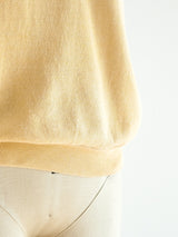 Butter Yellow Short Sleeve Sweatshirt T-shirt arcadeshops.com