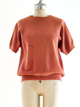 Paint Stained Coral Short Sleeve Sweatshirt T-shirt arcadeshops.com