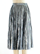 Silver Lurex Pleated Skirt Bottom arcadeshops.com