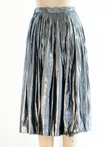 Silver Lurex Pleated Skirt Bottom arcadeshops.com