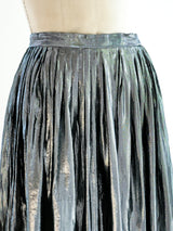 Silver Lurex Pleated Skirt Bottom arcadeshops.com