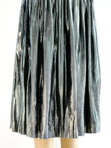 Silver Lurex Pleated Skirt Bottom arcadeshops.com
