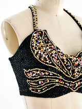 Bead Embellished Bustier Top arcadeshops.com