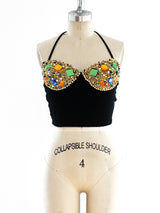 Jewel Embellished Beaded Bustier Top arcadeshops.com