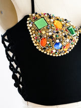 Jewel Embellished Beaded Bustier Top arcadeshops.com