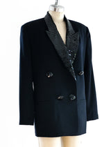 Sequin Tuxedo Jacket Jacket arcadeshops.com