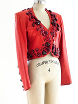 Yves Saint Laurent Embellished Leather Jacket Jacket arcadeshops.com