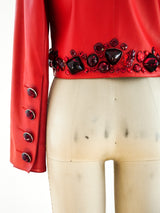 Yves Saint Laurent Embellished Leather Jacket Jacket arcadeshops.com