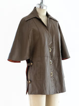 1960's Leather Shawl Jacket Jacket arcadeshops.com