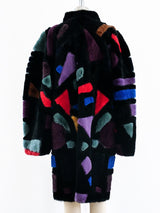 Krizia Multicolor Patchwork Fur Jacket arcadeshops.com