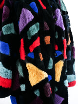 Krizia Multicolor Patchwork Fur Jacket arcadeshops.com
