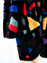 Krizia Multicolor Patchwork Fur Jacket arcadeshops.com