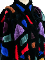 Krizia Multicolor Patchwork Fur Jacket arcadeshops.com