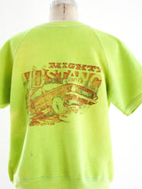 Neon Green Mustang Short Sleeve Sweatshirt T-shirt arcadeshops.com