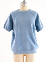 Sky Blue Short Sleeve Sweatshirt T-shirt arcadeshops.com