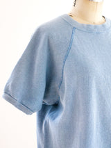 Sky Blue Short Sleeve Sweatshirt T-shirt arcadeshops.com