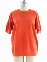 Orange Short Sleeve Sweatshirt T-shirt arcadeshops.com