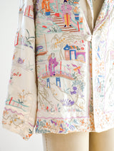Fully Embroidered Silk Jacket Jacket arcadeshops.com